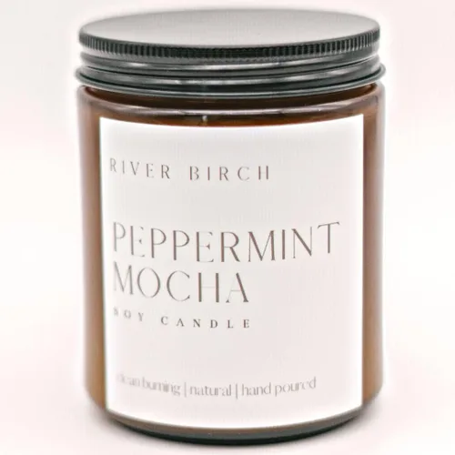 Vista 82 de River Birch Candles - Vela perfumada de menta y pomelo, velas de soja de primera calidad, totalmente naturales, no tóxicas, 16 onzas, 90 horas