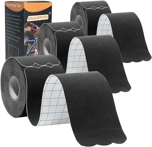 Cinta de Kinesiología Pro Atlética Deportiva (3 Rollos, 60 Tiras Precortadas) Impermeable Transpirable Sin Látex para Tobillos Muñecas Rodillas
