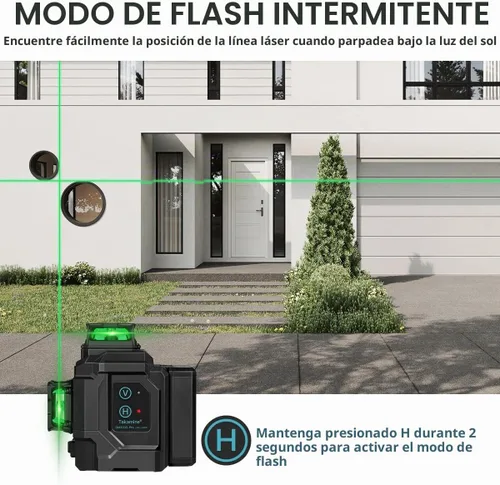 Vista 5 de Takamine Nivel láser Pro 12 línea autonivelante, 3x360° línea roja ultra