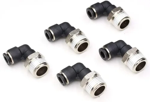 Vista 15 de CEKER 1/2 Codo Macho Conexiones de Líneas Aéreas de Empuje Ajustes de Conexión de Empuje de 90 Grados Ajustes de Aire, PL 1/2 Tubo Od x 1/2" NPT
