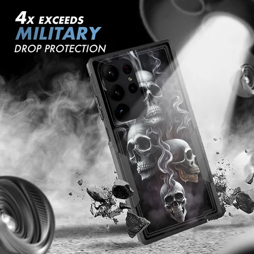 Vista 411 de Funda para Galaxy A14 5G, resistente de doble capa híbrida de policarbonato duro, goma suave, a prueba de golpes, funda protectora resistente