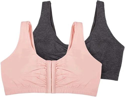 Vista 5 de Fruit of the Loom - Brasier de algodón con cierre frontal para mujer