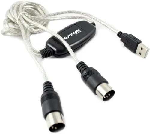 SANOXY Convertidor de cable USB MIDI PC a teclado de música ventana Win Vista XP, Mac OS