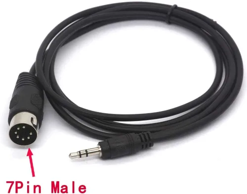 Vista 2 de Cable de 0.138 in a midi, macho DIN de 7 pines a macho de 1/8 pulgadas para sistemas estéreo Bang & Olufsen B&O, Naim, Quad Stereo (3.3 ft/3 pies)