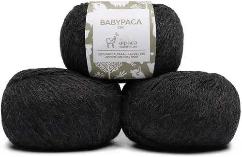Vista 94 de Juego de 6 madejas de 100% lana de alpaca bebé (10.58 oz) de peso DK, fabricadas en Perú, celestial suave y perfecto para tejer y hacer ganchillo