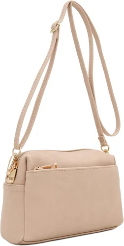 Vista 2 de FashionPuzzle - Bolsa bandolera pequeña con triple cremallera