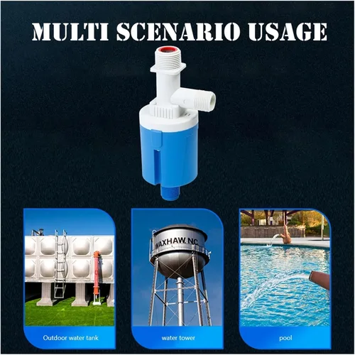 Vista 2 de water level control valve 1/2 3/4 1inch Floating Ball Valve Plastic Float Water Level Regulator for Tank/Tower Auto Replenishment(DN15 - A)