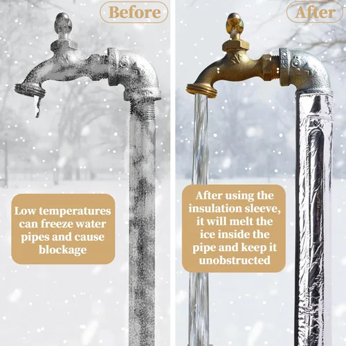 Vista 5 de codree Manta de calor para tubería de agua, cinta de calor de tubería de agua de 38.5 x 6 pulgadas, cable calefactor de protección contra