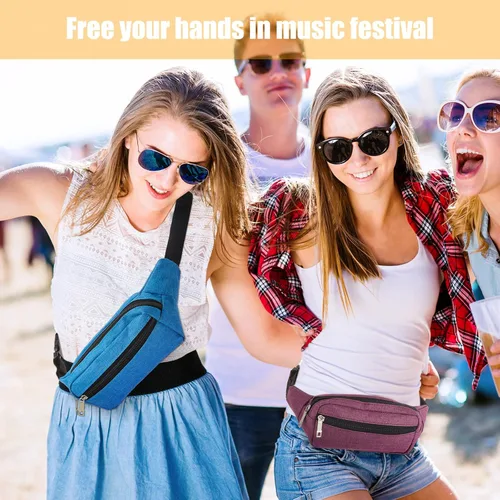 Vista 6 de Riñonera de neón de 9 piezas a granel de los años 80 y 90, bolsa de cinturón ligera ajustable para ejercicio, correr, con cinturón ajustable y 2