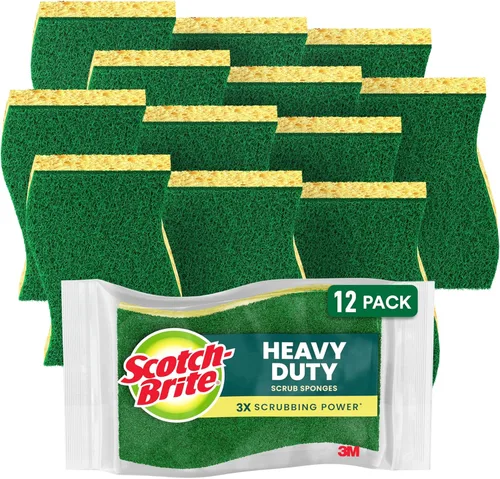 Vista 13 de Scotch-Brite - Esponja de limpieza resistente, 6 esponjas de cocina diseñadas para las tareas difíciles en la cocina que duran 3 veces más*, ideales
