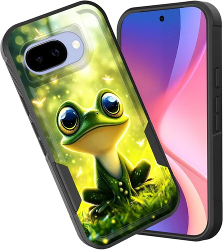 Vista 116 de Funda para Pixel 7a, funda protectora híbrida de doble capa resistente a prueba de golpes de policarbonato duro de silicona suave TPU para Google