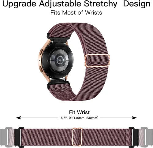 Vista 4 de 6 Pack Bands Compatible with Samsung Galaxy Watch 4 5 6 Band 40mm 44mm/Galaxy Watch 4&6 Classic Band/Watch5/5 Pro 45mm/FE 40mm, 20mm Stretchy