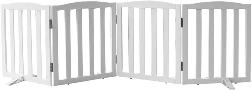 Vista 8 de Puerta Independiente para Perros para Interiores, Puerta para Perros Plegable, Puertas para Mascotas para Entradas, Escaleras o Pasillos, Puerta