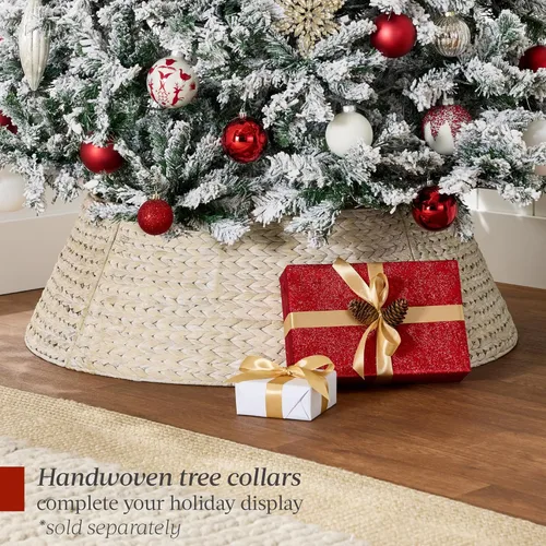 Vista 7 de Best Choice Products - Árbol artificial de Navidad flocado, pino de 1.4 m, premium, sin iluminación, con ramas completas, soporte de metal - Verde