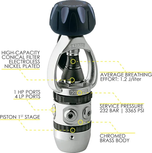 Vista 4 de Cressi R1 BCD Leonardo Dive Computer AC2 Compact Regulador Set GupG Reg BagScuba Buceo Paquete