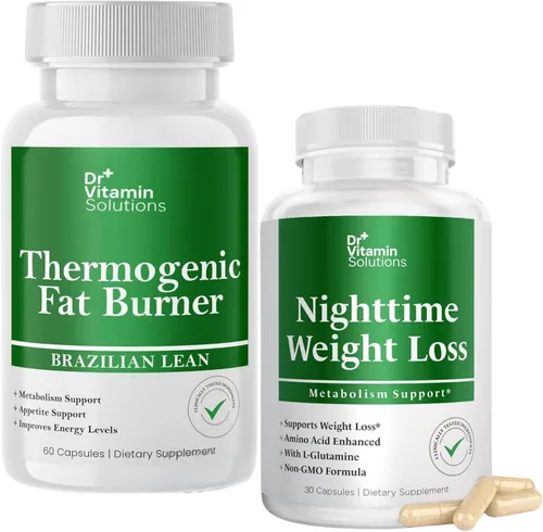 DR VITAMIN SOLUTIONS Quemador de grasa termogénico y píldoras de pérdida de peso nocturnas para mujeres, reductor de cintura y suplementos para