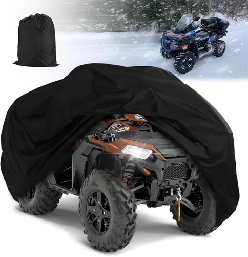 QYMOTO ATV Cover,Large ATV Cover XL 2-UP,Universal 4 Wheeler Quad Durable Waterproof Outdoor Full Protection Windproof for CFMOTO Cforce 600 1000