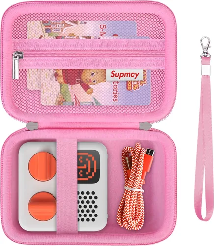 Vista 10 de Funda rígida de viaje para Yoto Mini (edición 2024) para niños, reproductor de audio Bluetooth sin pantalla, funda protectora con bolsillo de malla