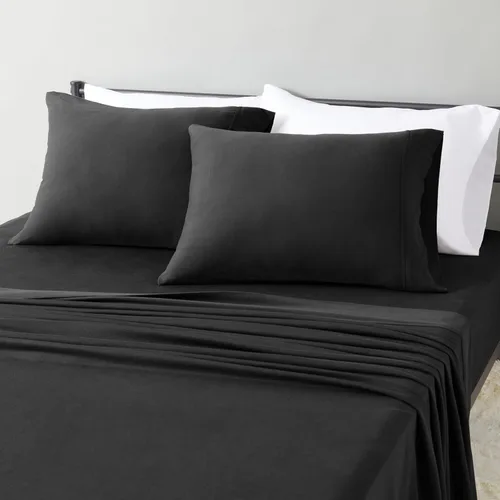 Vista 25 de Amazon Basics Juego de sábanas de jersey 100% algodón, material transpirable, lavable a máquina, individual, marrón