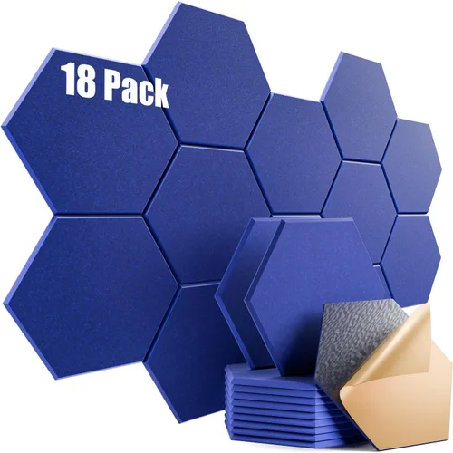 Vista 200 de Paquete de 12 paneles acústicos autoadhesivos de 12 x 10 x 0.4 pulgadas, paneles de espuma a prueba de sonido con alta densidad, elegante diseño
