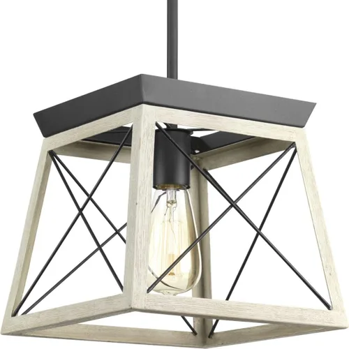 Vista 7 de Progress Lighting Briarwood Collection - Mini-colgante costero (grafito), color negro