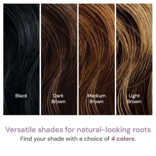 Vista 6 de Style Edit Barra de retoque de raíz para cobertura de cabello castaño claro y gris, color temporal del cabello con bolígrafo de esponja de sombreado