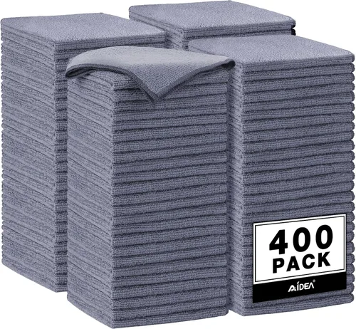 Vista 36 de AIDEA Paño de limpieza de microfibra-10PK, toallas de microfibra negras, 12 Negro