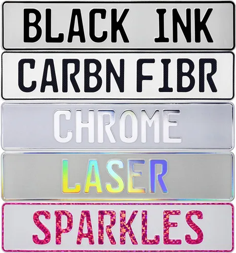 Vista 3 de Placa de matrícula personalizada de Gran Bretaña (placa + marco)
