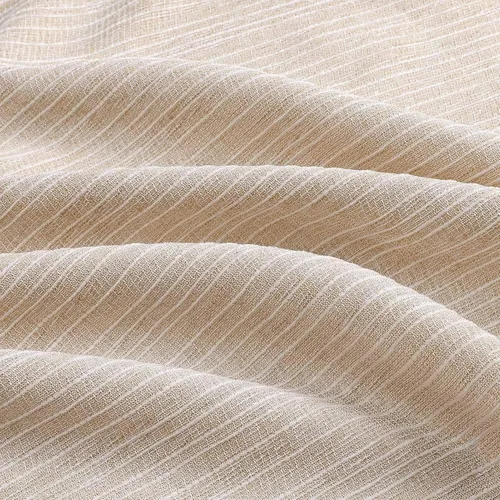 Vista 4 de Valea Home Cenefa de lino a rayas Chenile para cocina, bolsillo para barra, cenefas rústicas de cortina de ventana de 18 pulgadas de longitud