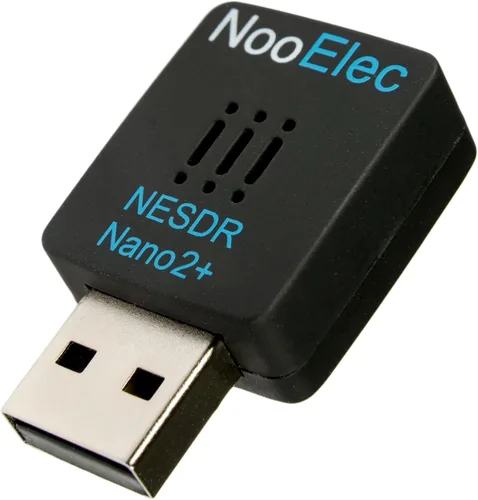 NESDR Nano 2 Plus - Juego de USB RTL-SDR color negro pequeño (RTL2832U y R820T2) con ruido de fase ultrabajo 0.5PPM TCXO, antena MCX