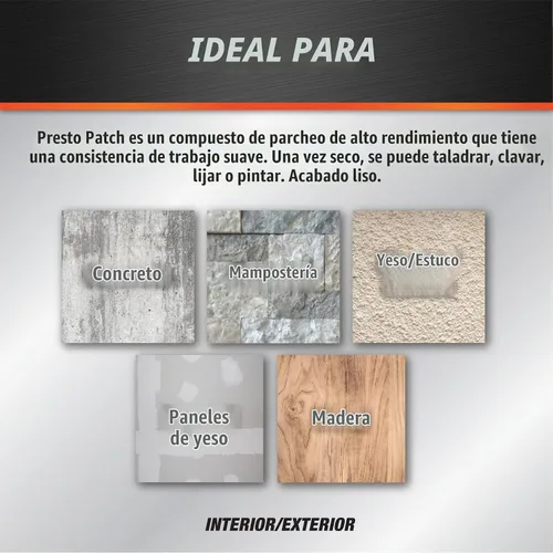 Vista 3 de DAP Presto Patch - Compuesto multiuso para parches, 4 libras