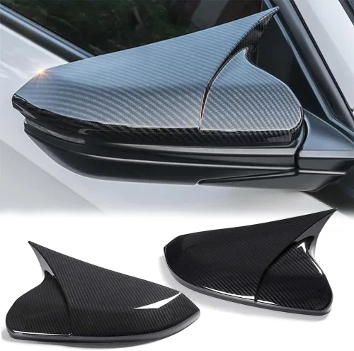 Vista 5 de 2 fundas para espejo lateral de puerta, compatible con Honda Civic 2016-2021 de 10ª generación, Sedan Coupé, Hatchback, carcasa exterior para espejo