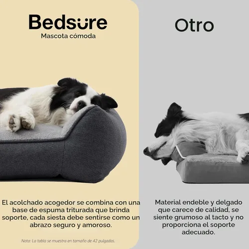 Vista 3 de Bedsure XL Cama ortopédica para perros de tamaño grande - Sofá de cama para mascotas extra grande y cómodo con funda impermeable y lavable, sofá