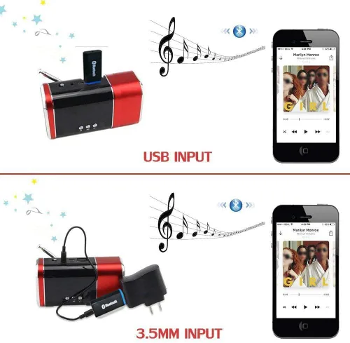 Vista 6 de Adaptador receptor Bluetooth USB, adaptador de audio inalámbrico, kit de receptor de música para automóvil, adaptador Bluetooth