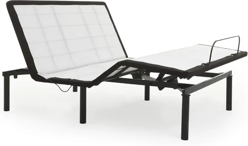 Nutan Base de cama ajustable de 15 pulgadas con inclinación de cabeza y pie, control remoto con cable, barra de retención y no requiere