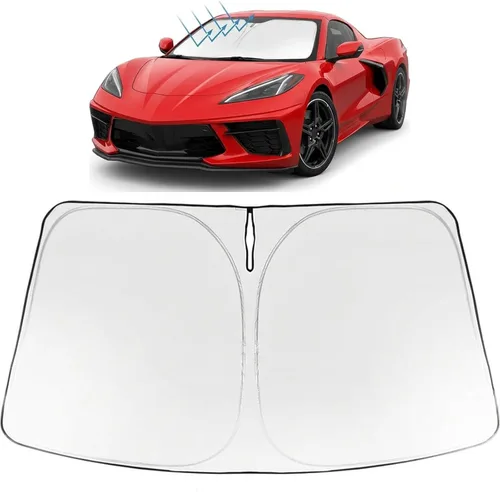 Vista 28 de Proadsy Parasol para parabrisas Rivian R1S 2022-2025 2026 de 4 capas plegable, protector de parasol frontal que bloquea los rayos UV, mantiene