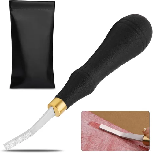 Vista 9 de DIUDUS Pro Detail Rougher, herramienta de desbaste de cuero, herramienta de superficie de cuero con mango ergonómico, herramientas de artesanía