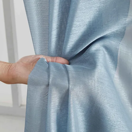 Vista 4 de HLC.ME - 2 paneles de cortina de velo traslúcido con ojales de 45, 63, 72, 84, 90, 95, 108 pulgadas de largo