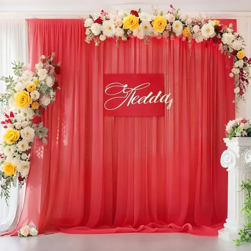 Vista 11 de FANPROMS Cortinas traslúcidas color azul bebé, 2 paneles de 29 x 120 pulgadas, cortinas de gasa para boda, cortina de tul para playa, para fiesta