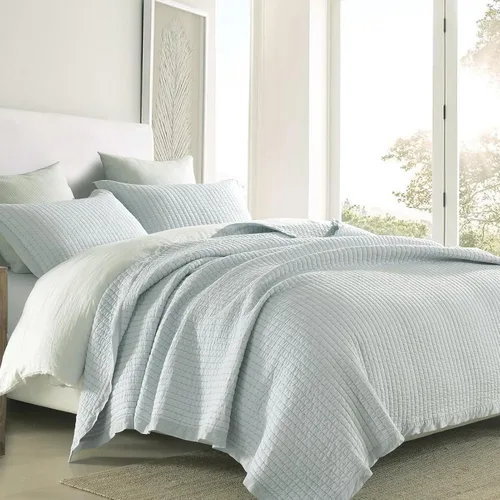 Vista 2 de KALOOLA Juego de edredón 100% algodón tamaño King, ultra suave y ligero, juego de ropa de cama de 3 piezas, estilo moderno y chic para todas