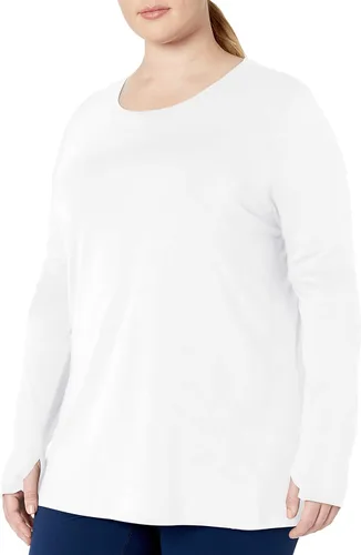 Tienda Essentials Camiseta de manga larga para mujer Studio de ajuste relajado (disponible en tallas grandes)
