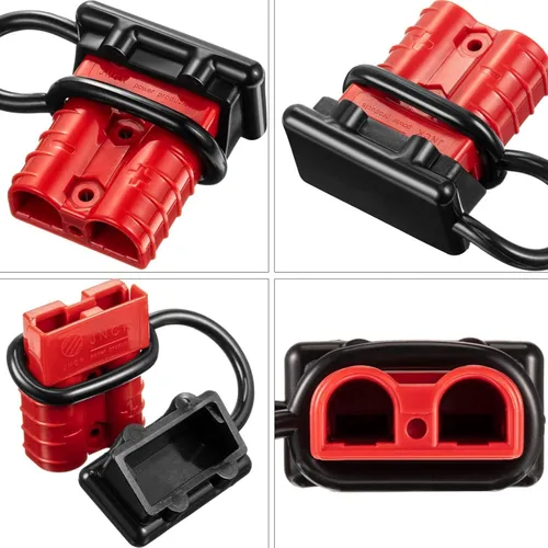 Vista 6 de Frienda 12 piezas de batería de calibre 6-10 color rojo conector rápido 50A 12-36 V batería de desconexión rápida arnés de cable kit de enchufe