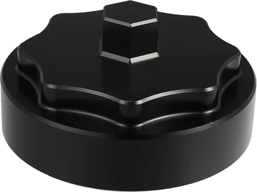 X AUTOHAUX Cubierta de aluminio de la tapa de la carcasa del filtro de combustible para Dodge para Ram 2500 3500 4500 5500 6.7L motor diesel Negro