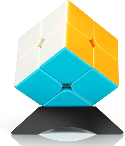 Cubo mágico de rompecabezas de velocidad sin calcomanías 2x2 para niños y adultos | Juguete suave para el cerebro