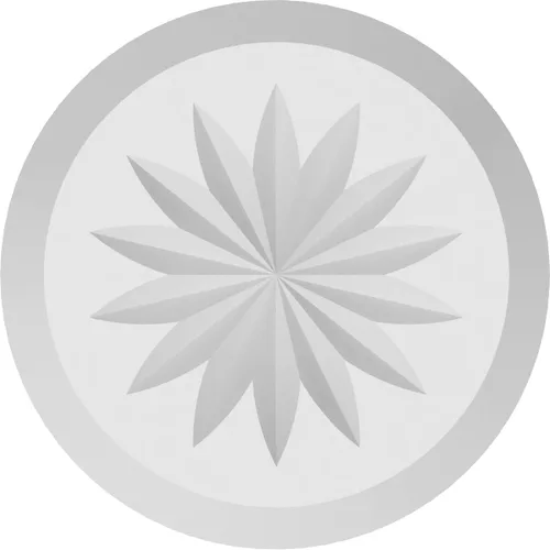 Vista 2 de Ekena Millwork ROSP030X030X100GRY10 Roseta estándar con borde biselado, 3.0 in de ancho x 3.0 in de alto x 1.0 in, PVC