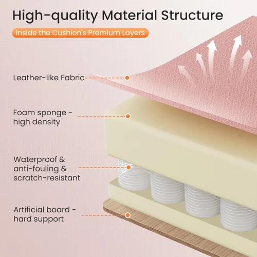 Vista 25 de DUMOS Silla de juegos con reposabrazos de conexión, sillas de videojuegos con cojín de resorte de bolsillo, silla ergonómica para computadora