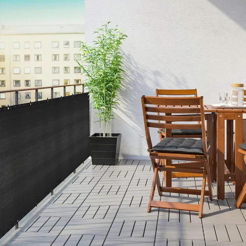 Vista 6 de Lvydec Cubierta de privacidad para balcón, valla de privacidad de 16.5 x 3.5 pies para porche, terraza, jardín, patio, impermeable y resistente a
