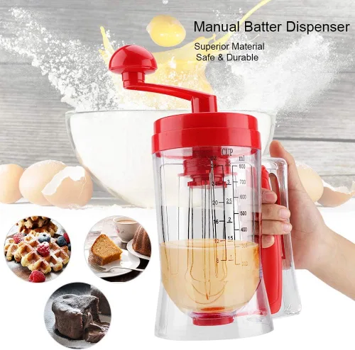 Vista 2 de Batidora dispensadora de bateo, práctica mezcladora de panqueques para magdalenas y repostería para repostería, herramienta para hacer pasteles