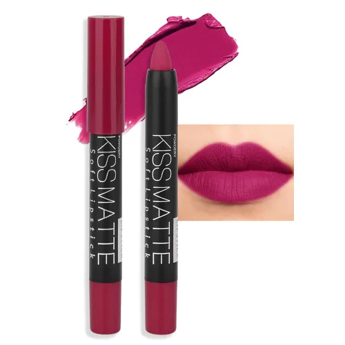 Vista 23 de evpct 1Pcs Lápiz Labial Metálico Rosa Claro y Lápiz de Crayón para Labios Set para Mujeres, Mancha de Labios de Larga Duración Impermeable labiales
