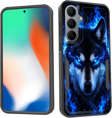 Vista 238 de Funda para Galaxy S26 FE, doble capa, protección contra caídas de grado militar de 10 pies, antideslizante, resistente a prueba de golpes, para Cruz